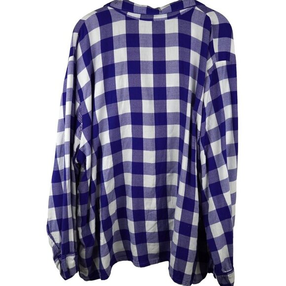 J.Crew 3X Blue‎ & White Gingham Modal Pajama Set - Picture 6 of 10